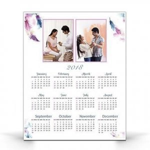Single Page Wall Photo Calendar *  Design Two